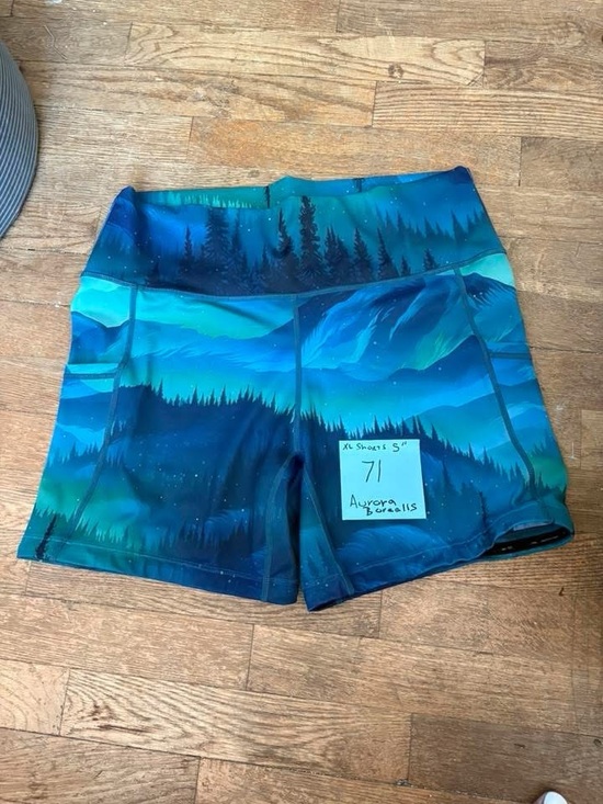 Constantly Varied Gear Pants - Constantly Varied Gear Aurora Borealis Blue & Teal Women’s Shorts size XL 5’